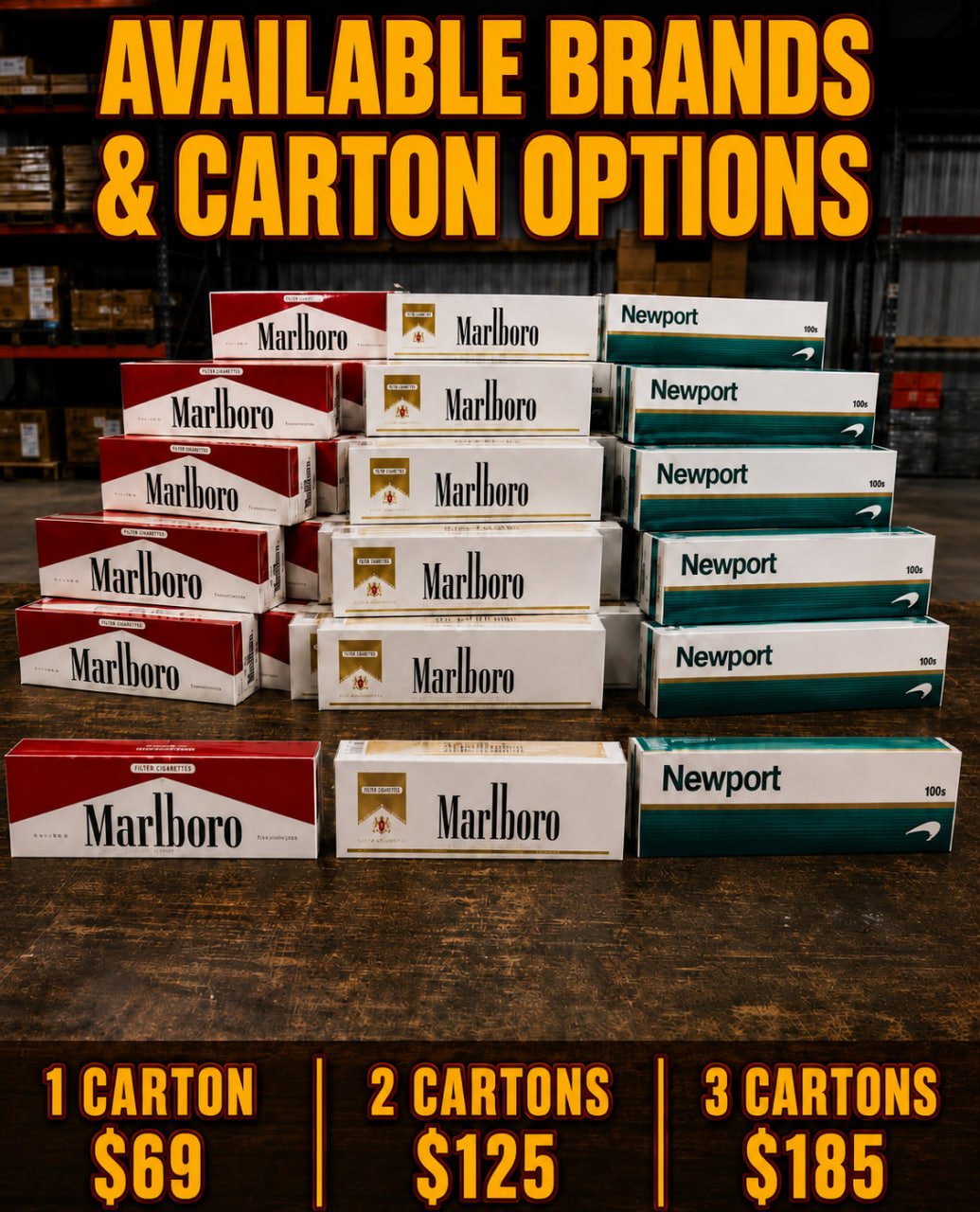 Limited-time offer: Marlboro and Newport combo meals, one carton each