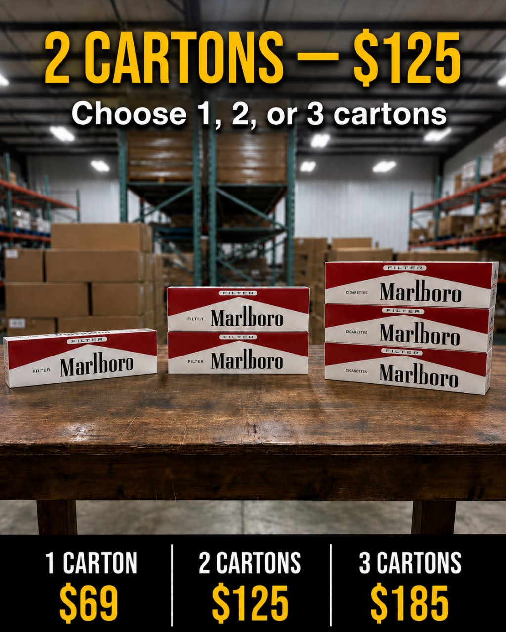 【Limited-time offer!】Marlboro Reds, 2-Cartons